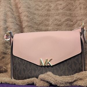 Michael Kors Pink and Black Crossbody Bag